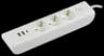 MODERN Extension cord U03V 3 places with earthing contact 2m 3x1mm2 16A/250V USBx3 white IEK0