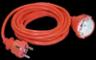 Portable cords with plug and socket USH-01RV orange P+PE 3x1,0/10 meters IEK0
